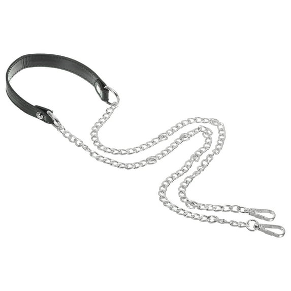 Uxcell 47 Inch Purse Chain Strap, Bags Chains Shoulder CrossBody Replacement for Handbags, Black/Silver Tone