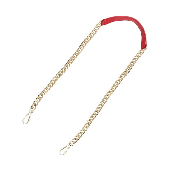 Uxcell 47" Iron Flat Chain Strap Purse Shoulder DIY Replacement(Red Gold)