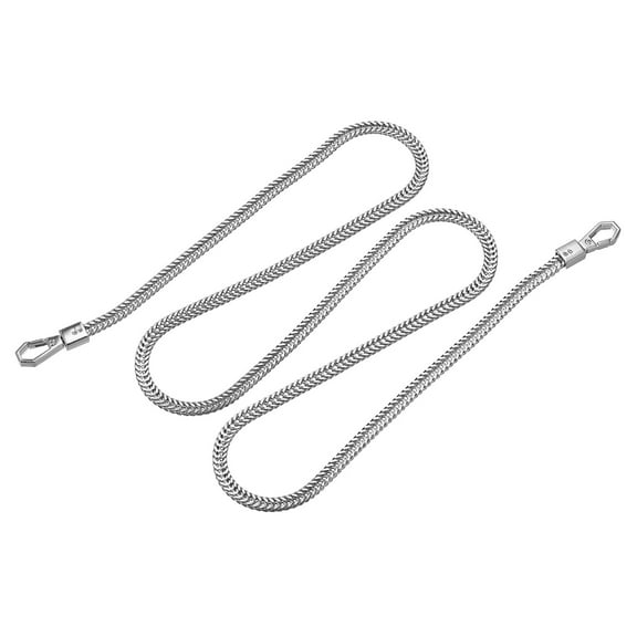 Uxcell 47" Purse Chain Strap Purse Handle Cross Body Shoulder Replacement Strap, Silver
