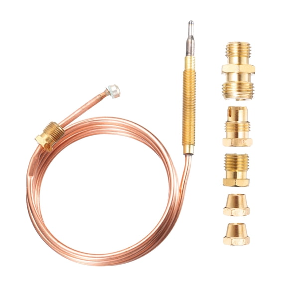 Uxcell 47" Thermopile Thermocouple 660C Gas Fireplaces Replacement Thermocouple 11/32" for Gas Furnaces, Boilers, Water Heaters