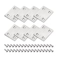 thumbnail image 1 of Uxcell 47 x 38 x 2mm Stainless Steel Flat Straight Brace Repair Plate 8 Pcs, 1 of 5