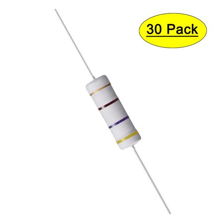 Uxcell 30Pcs 5W 5 Watt Metal Oxide Film Resistor Axile 470 Ohm ±5% Tolerance