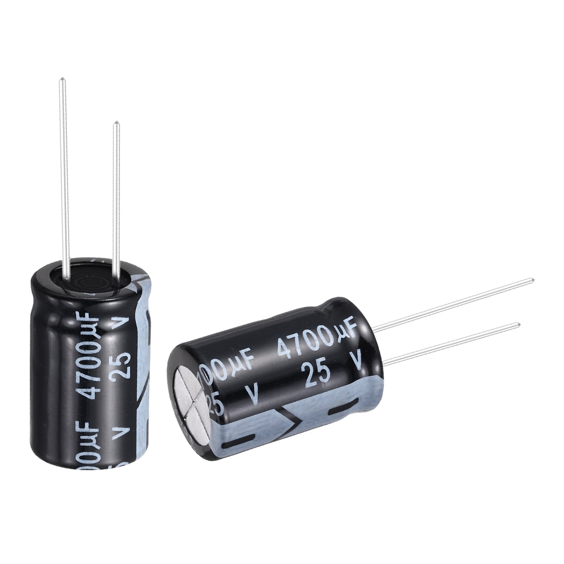 Uxcell 4700uF 25V 16x25mm Electrolytic Capacitor, Radial Aluminum ...