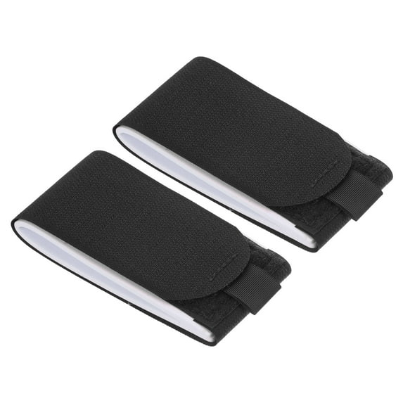 Uxcell 47cmx5.5cm Ski Strap Fasteners, 2 Pack Adjustable Carrier Strap Ski Wraps, Black