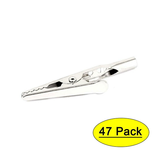 Uxcell 47pcs Non Insulated Electric Test Alligator Clips Car Battery Testing Clamp