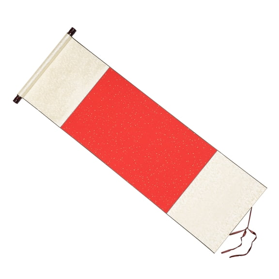 Uxcell 47x16 Inch Xuan Paper Scrolls, Half Raw Ripe Blank Xuan Paper, Red