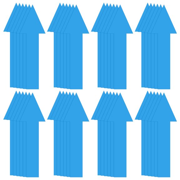 Uxcell 48-Pack Arrow Sticker, 6 Inch Self Adhesive Arrow Sign for Floor Road Wall Office Marking, Waterproof Arrow Stickers [Blue]