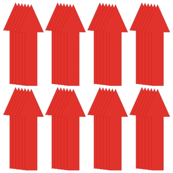 Uxcell 48-Pack Arrow Sticker, 6 Inch Self Adhesive Arrow Sign for Floor Road Wall Office Marking, Waterproof Arrow Stickers [Red]