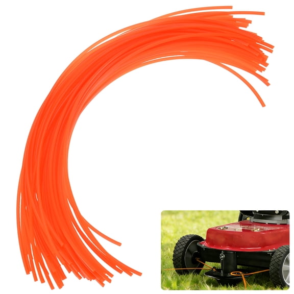 Uxcell 48-Pack Pre-Cut Trimmer Line, 0.157 Inch x 18.5 Inch Round Nylon Replacement Line for Universal Walk Behind Mower[Red]