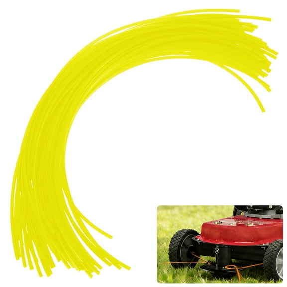 Uxcell 48-Pack Pre-Cut Trimmer Line, 0.157 Inch x 18.5 Inch Round Nylon Replacement Line for Universal Walk Behind Mower[Yellow]