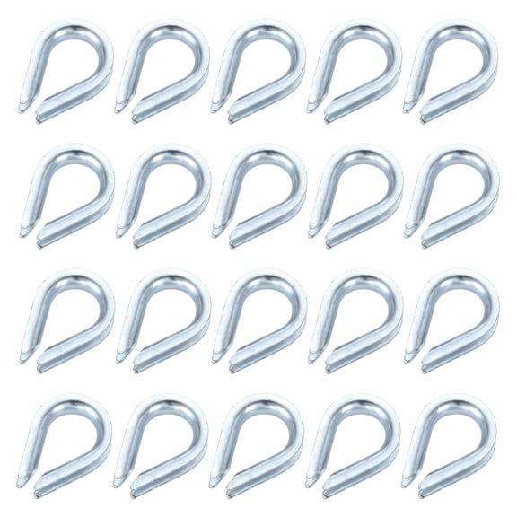 Uxcell 48 Pack Wire Rope Thimble, 3/16" M5 Carbon Steel Thimble for 3/16" Diameter Wire Rope, Marine Rigging, Boat, Fishing, Construction, Industrial Applications