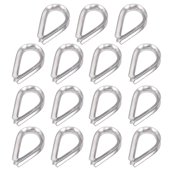 Uxcell 48 Pack Wire Rope Thimble, 5/32" M4 Stainless Steel Thimble for 5/32" Diameter Wire Rope, Marine Rigging, Boat, Fishing, Construction, Industrial Applications