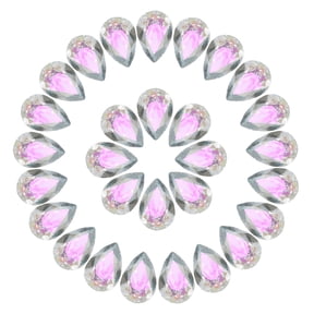 Uxcell 48 Pcs 3D Teardrop Rhinestones Diamond Nail Charm Crystal Pointback K9 Glass Rhinestones, 8x12mm, AB Transparent