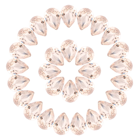 Uxcell 48 Pcs 3D Teardrop Rhinestones Diamond Nail Charm Crystal Pointback K9 Glass Rhinestones, 8x12mm, Light Yellow