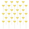 thumbnail image 1 of Uxcell 48 Pcs Heart Cupcake Toppers, Glitter Cupcake Picks with Glue Points, Cake Decorations for Wedding Birthday Theme Party Supplies, Golden, 1 of 6