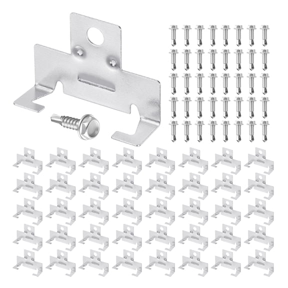 Uxcell 48Pcs Recessed Light Clips with Hex Washer Head Self Drilling Screws