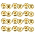 thumbnail image 1 of Uxcell 48 Set Sew-on Snap Buttons 9mm Metal Snap Fastener Buttons, Gold, 1 of 7