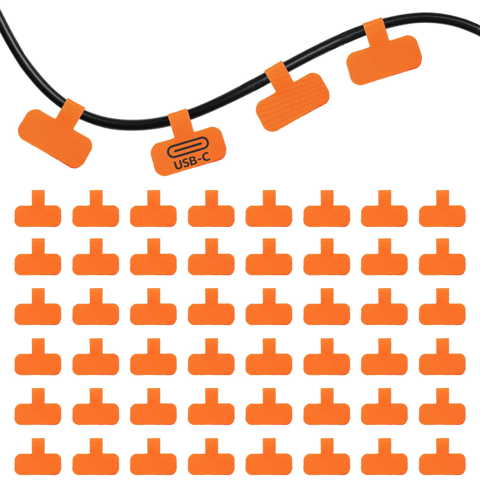 Uxcell 48Pcs Cable Labels Tags, 2.4" Write on Wire Tags Cord Labels ...