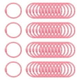thumbnail image 1 of Uxcell 48Pcs Loose Leaf Binder Rings, 1.2 Inch Metal Open Card Rings Heavy Duty Book Rings for Key Index Card Rings Paper Rings Office, Light Pink, 1 of 7
