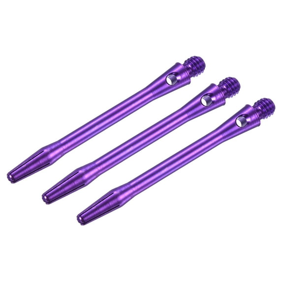 Uxcell 48mm Dart Shafts, Medium 2BA Thread Aluminum Dart Stems - 3 Pack (Purple)