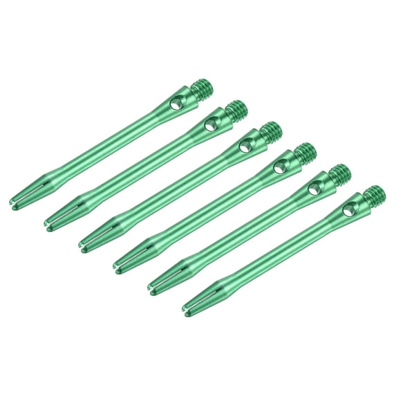 Uxcell 48mm Dart Shafts, Medium 2BA Thread Aluminum Dart Stems - 6 Pack (Green)