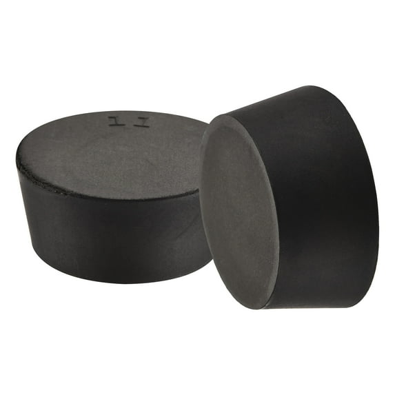 Uxcell 48mm to 56mm Solid Rubber Tapered Plug for Lab Home Black 5 Pack