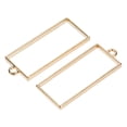 thumbnail image 1 of Uxcell 48x20mm Rectangle Hollow Resin Pendants Frames for DIY Crafts Gold Tone 10 Pack, 1 of 5