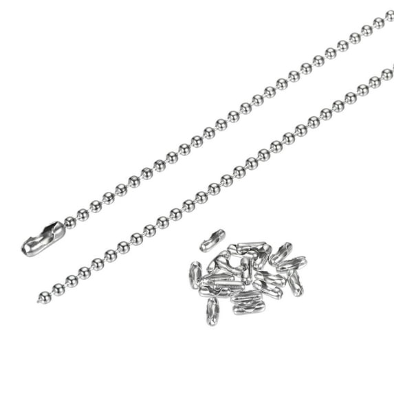 Uxcell 49.2' Long 0.06" Diameter Beaded Link with Connector Pull Chain Extension 1 Set