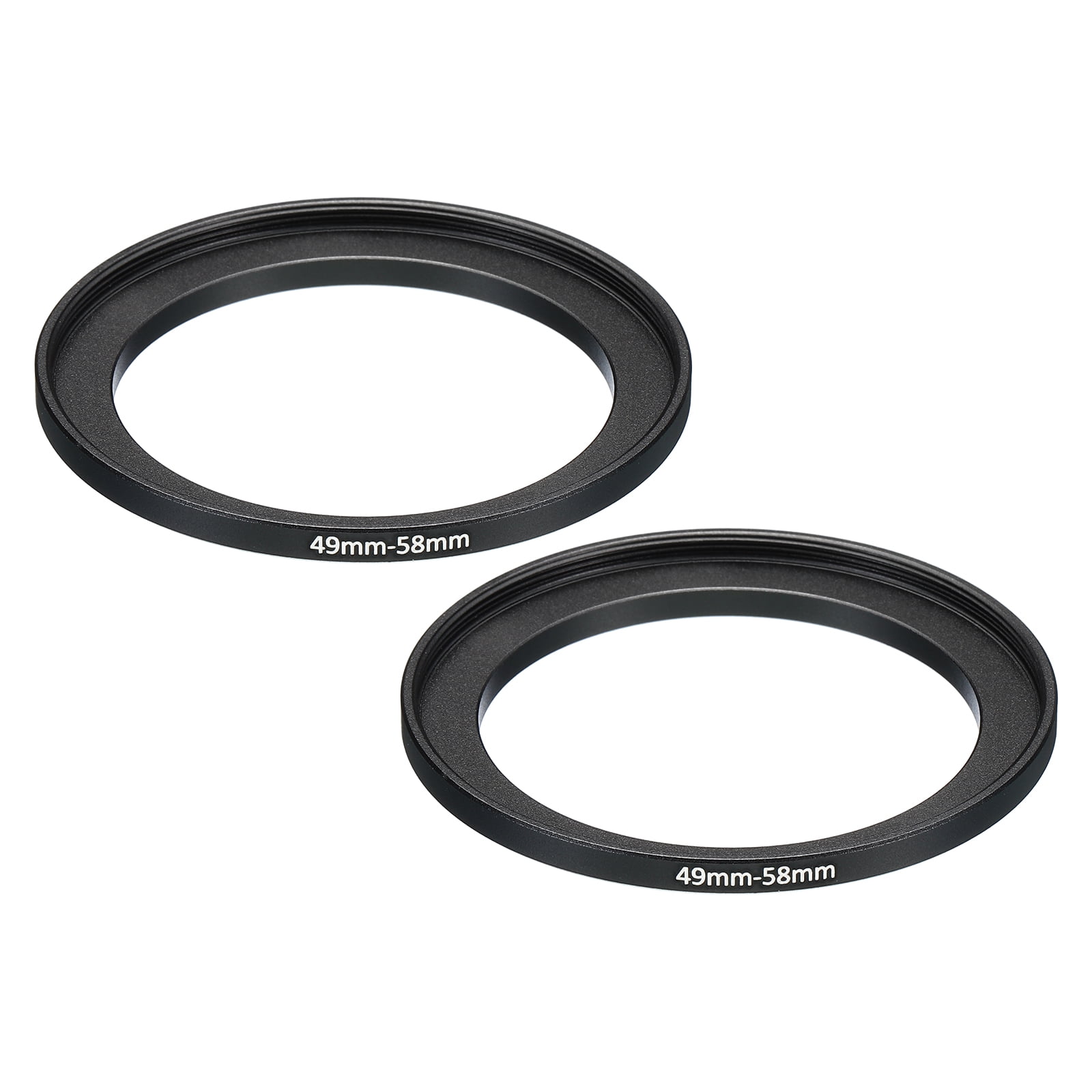 Uxcell 49mm-58mm Metal Step Up Ring, 2 Pack Camera Lens Filter Adapter ...