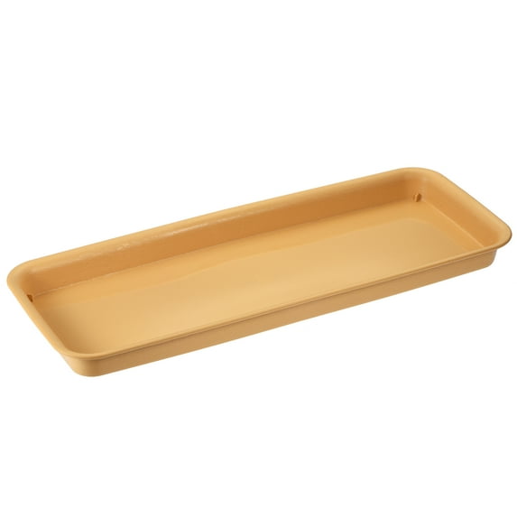 Uxcell 49x20cm Plastic Rectangular Plant Pot Saucer Flower Drip Tray, Terracotta