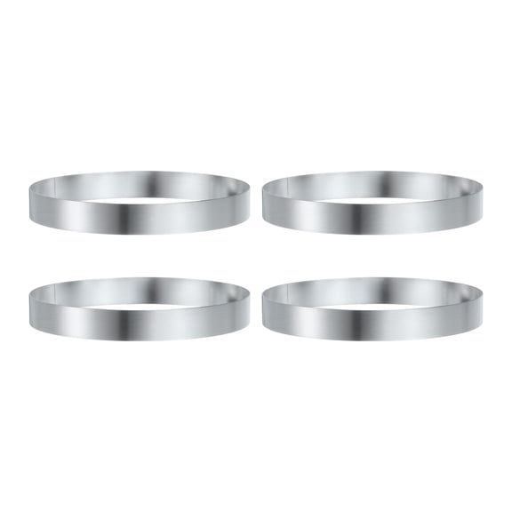 Uxcell 4PCS English Muffins Rings 5.5 Inch Crumpet Rings Stainless Steel Pastry Ring