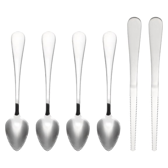 Uxcell 4PCS Grapefruit-Spoons with Serrated Edge, Grapefruit-Spoons Serrated