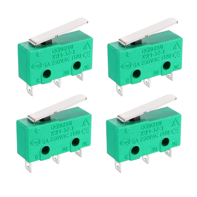 4PCS Micro Limit Switch KW4-3Z-3 SPDT NO NC Short Straight Lever