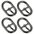 thumbnail image 1 of Uxcell 4Pack 0.59" Single Prong Belt Buckle Oval Center Bar Buckles for Leather Craft, Dark Grey, 1 of 7