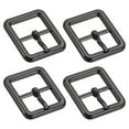 thumbnail image 1 of Uxcell 4Pack 0.75" Single Prong Belt Buckle Oval Center Bar Buckles for Belt, Black, 1 of 6
