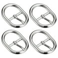 thumbnail image 1 of Uxcell 4Pack 0.98" Single Prong Belt Buckle Oval Center Bar Buckles for Leather Craft, Silver, 1 of 7