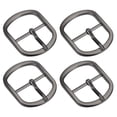 thumbnail image 1 of Uxcell 4Pack 1.18" Single Prong Belt Buckle Oval Center Bar Buckles for Leather Craft, Dark Grey, 1 of 7