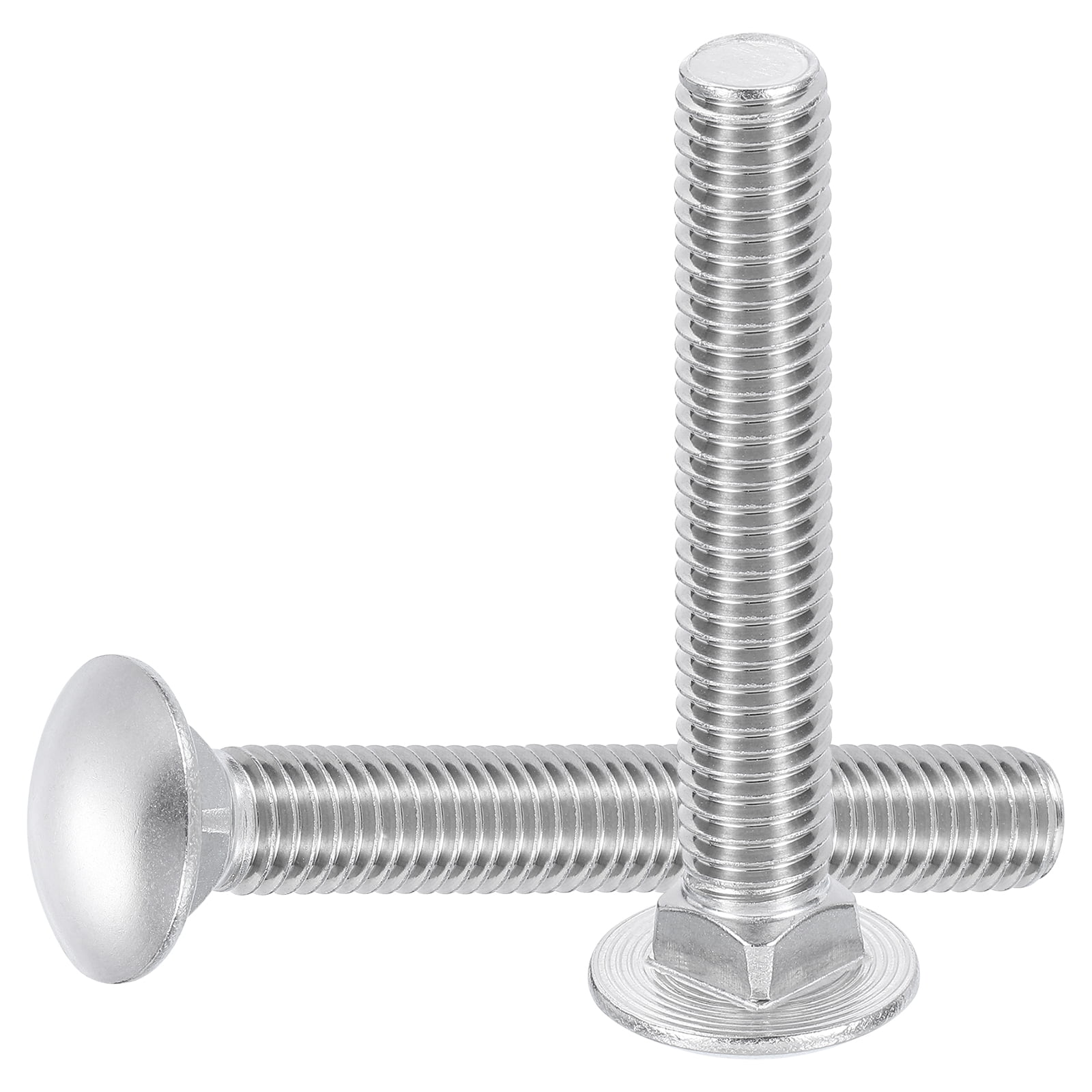 Uxcell 4Pack 1/2"-13x4-1/2" Stainless Steel Carriage Bolts Round Head Square Neck, Silver