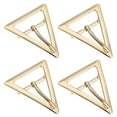 thumbnail image 1 of Uxcell 4Pack 1.3" Single Prong Belt Buckle Triangle Center Bar Buckles for Leather Craft, Gold, 1 of 7