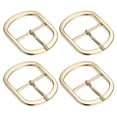 thumbnail image 1 of Uxcell 4Pack 1.5" Single Prong Belt Buckle Oval Center Bar Buckles for Leather Craft, Gold, 1 of 7