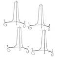 thumbnail image 1 of Uxcell 4Pack 10 Inch Plate Stands for Display Iron Folding Easel Plate Holders, Silver, 1 of 5