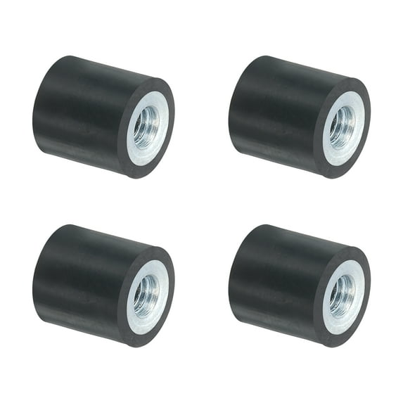 Uxcell 4Pack 10 x 10mm Rubber M4 Thread Mount Isolator Replaces Anti Vibration Pads Flat