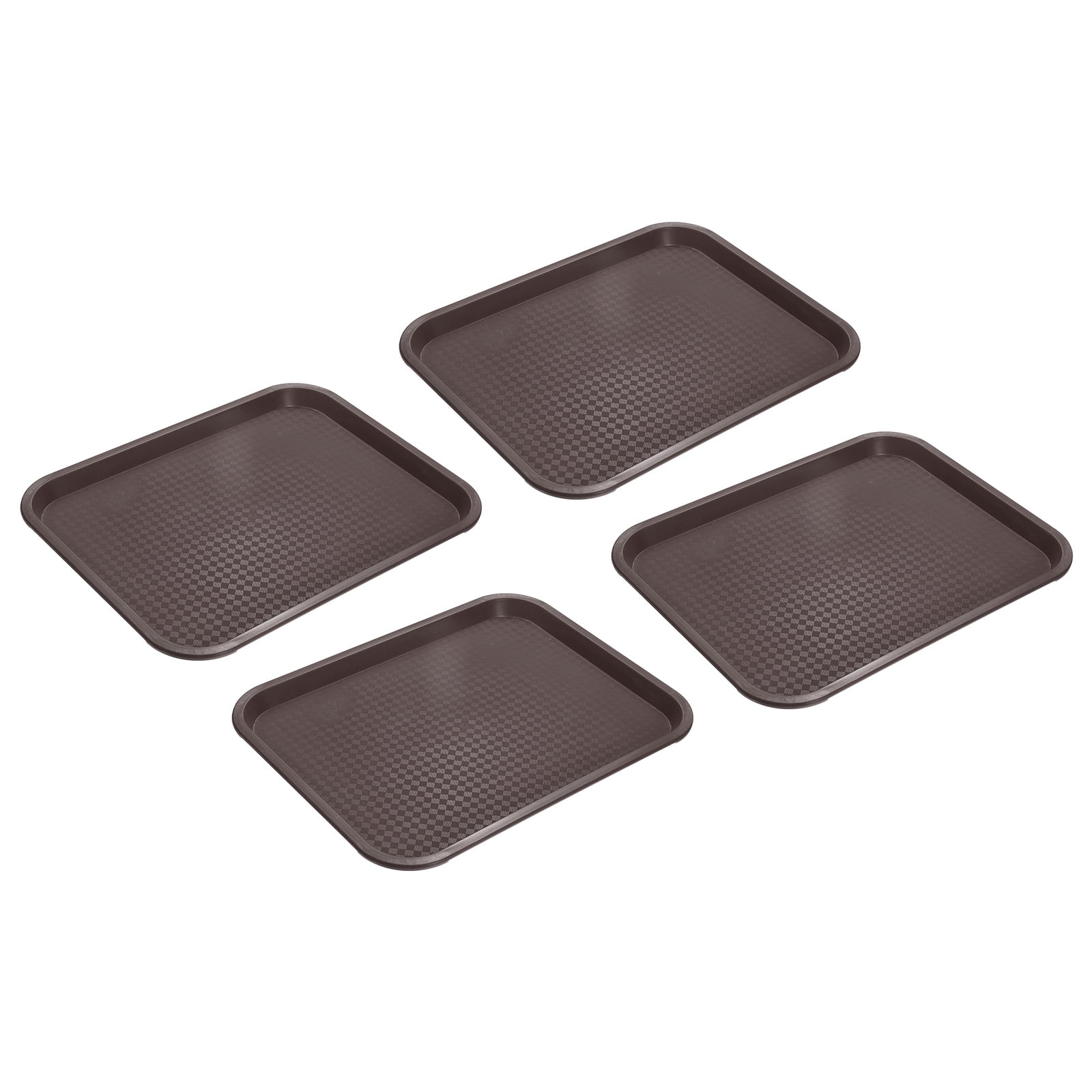 Uxcell 4Pack 10" x 14" Plastic Fast Food Trays Bulk Rectangular Serving