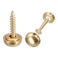 thumbnail image 1 of Uxcell 4Pack 13mm Decorative Screws with Caps Mirror Screws for Mirrors Tables Gold, 1 of 6