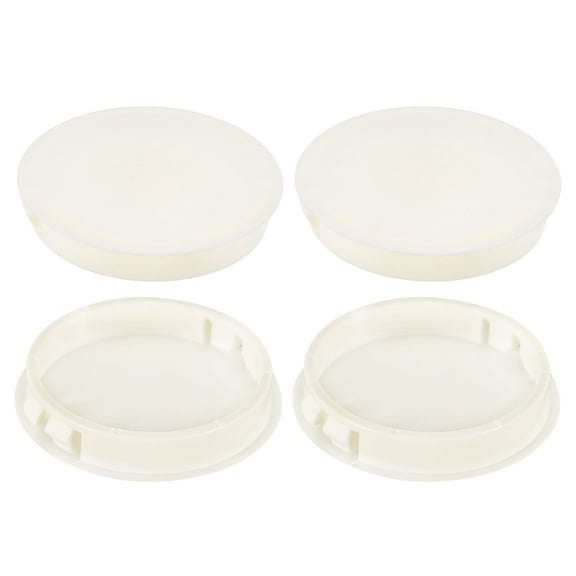 Uxcell 4Pack 2-11/32" Plastic Hole Plugs Panel Flush Type Knockout Locking Plugs, White