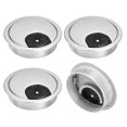 thumbnail image 1 of Uxcell 4Pack 2"(50mm) Cable Hole Cover ABS Desk Cable Wire Cord Grommet, Silver, 1 of 6
