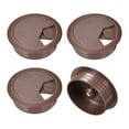 thumbnail image 1 of Uxcell 4Pack 2 Inch Cable Hole Cover ABS Office Desk Cable Wire Cord Grommet, Brown, 1 of 6