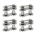 thumbnail image 1 of Uxcell 4Pack #25 Chain Master Connector Link Roller 1/4" Pitch Stainless Steel for 04C Chain, 1 of 6