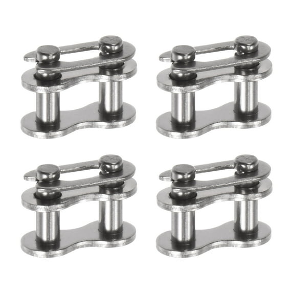 Uxcell 4Pack #25 Chain Master Connector Link Roller 1/4" Pitch Stainless Steel for 04C Chain
