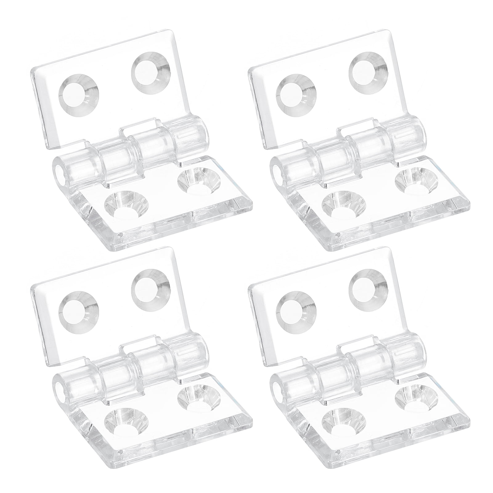 Uxcell 4Pack 25x35mm Acrylic Hinges with Hole Hardware Folding Hinge ...